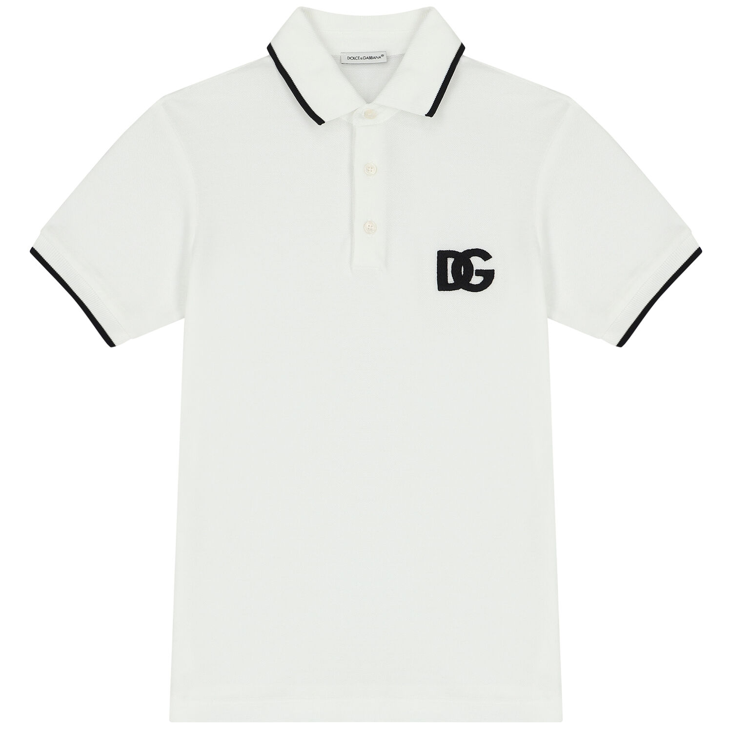 Boys White Logo Polo Shirt, 2, hi-res